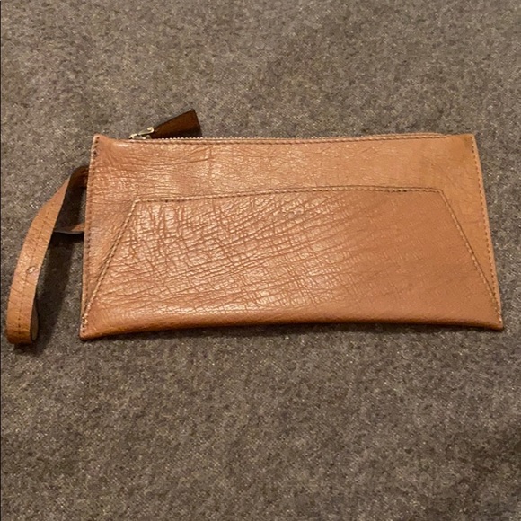 Brown Leather Akris Wristlet - Picture 1 of 7